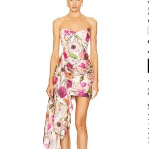 NWT Katie May Floral Asymmetrical Dress Chasing Dawn Gown